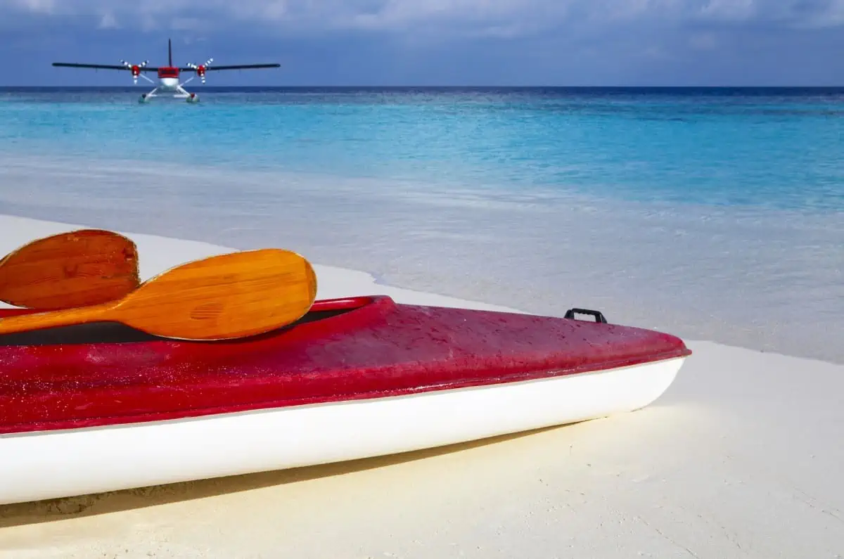 A-Kayak-and-Seaplane-in-Fiji