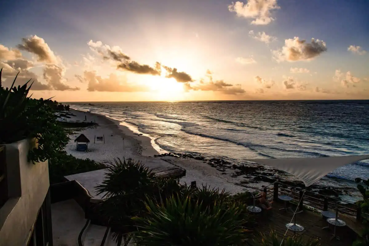 A-Sunset-View-of-Tulum-Beach