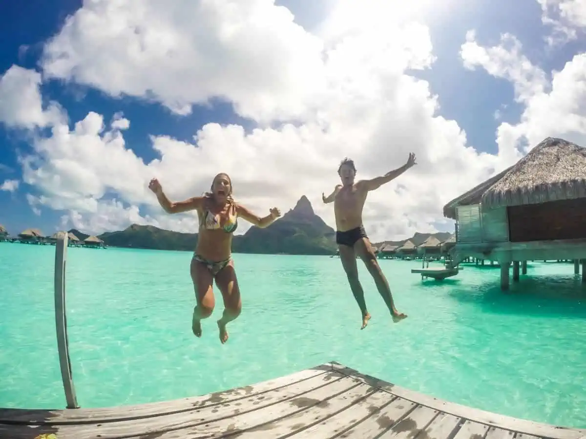 People-Jumping-in-the-Water-in-Bora-Bora