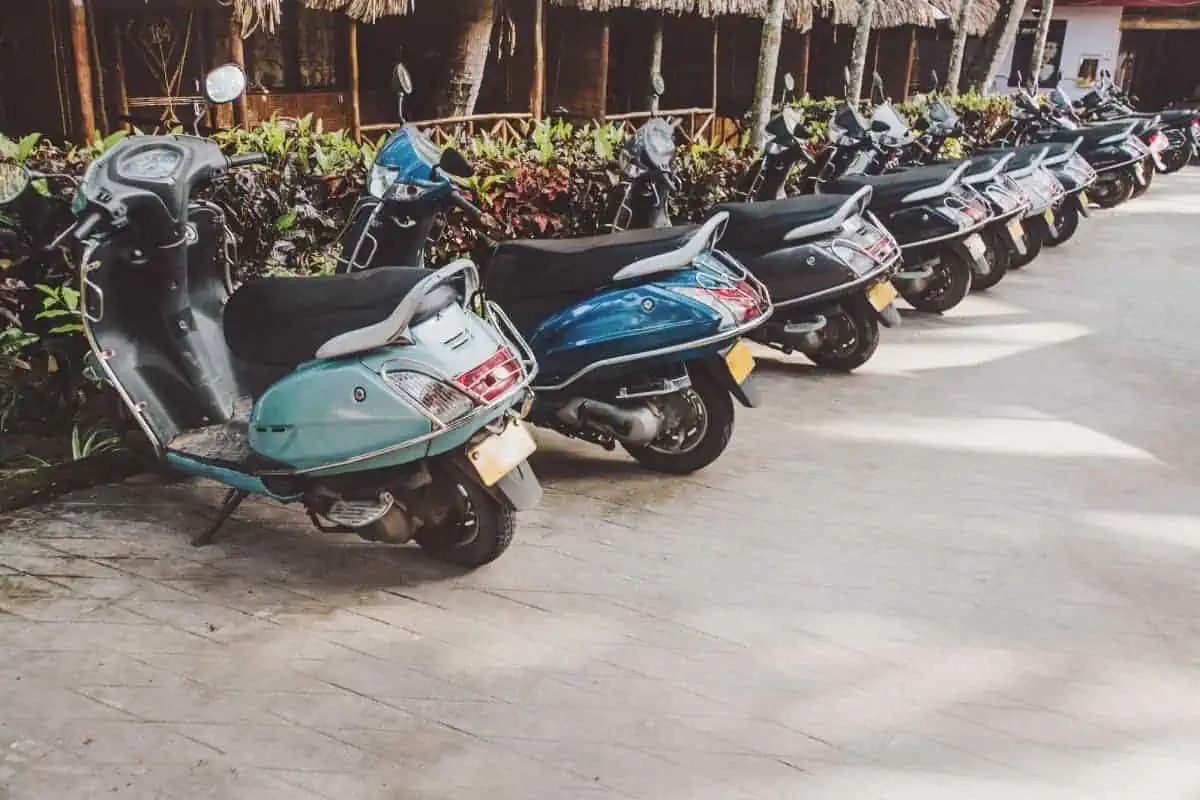 Bali vs Hawaii: An Honest Comparison in 2025 29 The-Row-of-Scooters-Parking-in-Bali