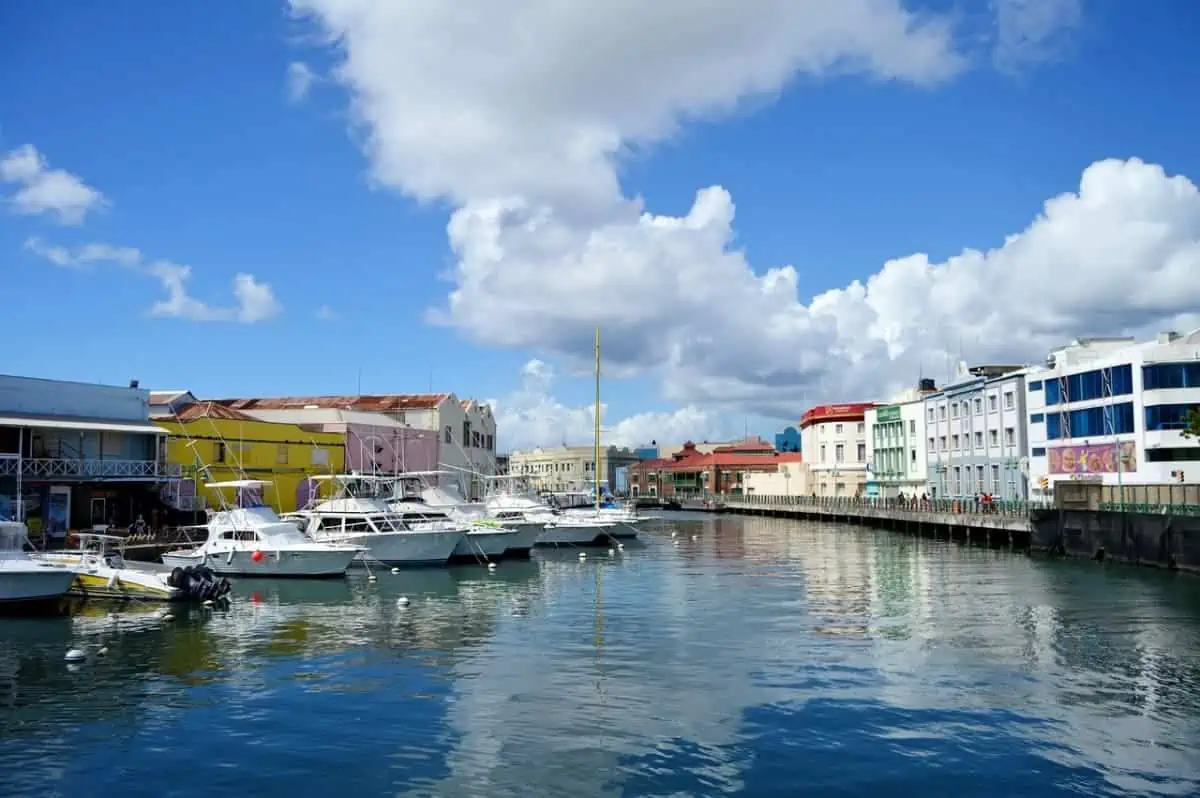 Boats-Parked-in-Bridgetown-Barbados