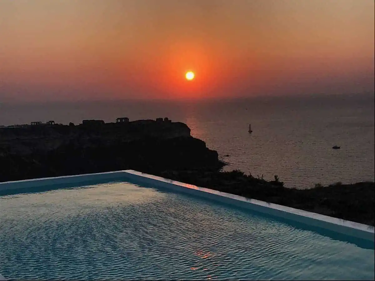 My Private Pool at Hotel Santorin Greece