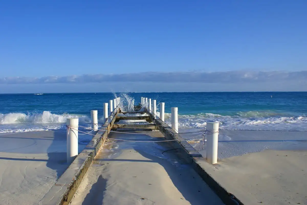 A-Wooden-Jetty-at-Caribbean-Sea