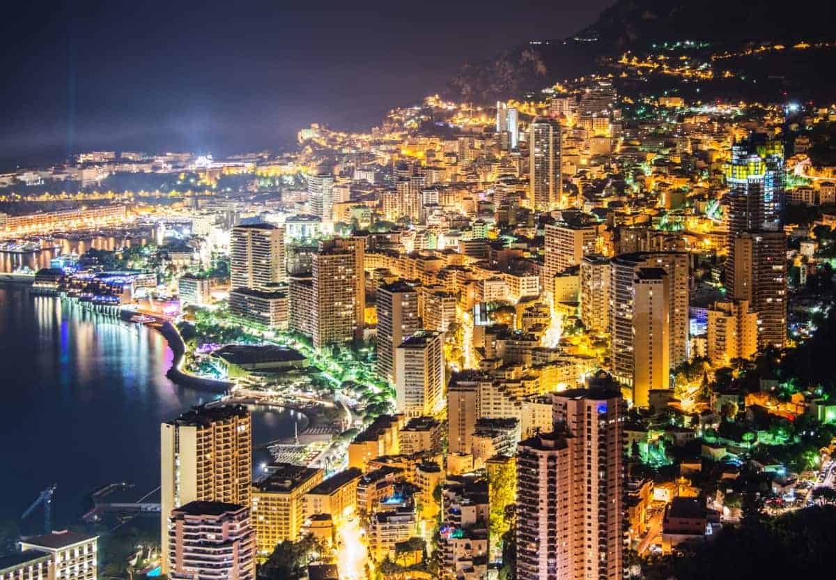 Night-View-of-Monaco-France