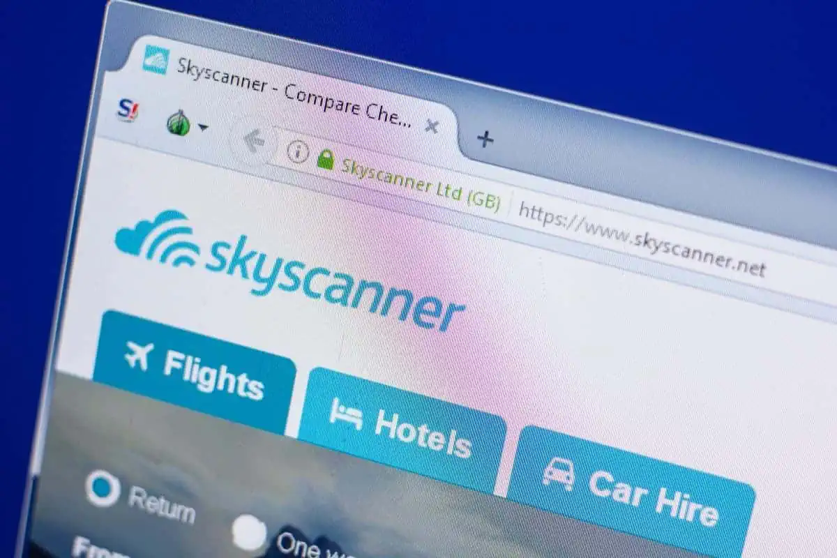 SkyScanner-Website-on-PC-Browser
